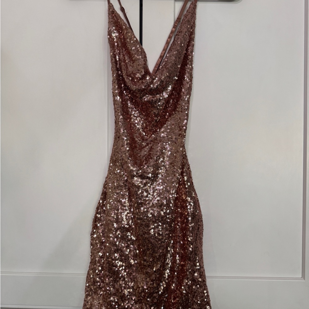 Sequin Rose Gold Dress
